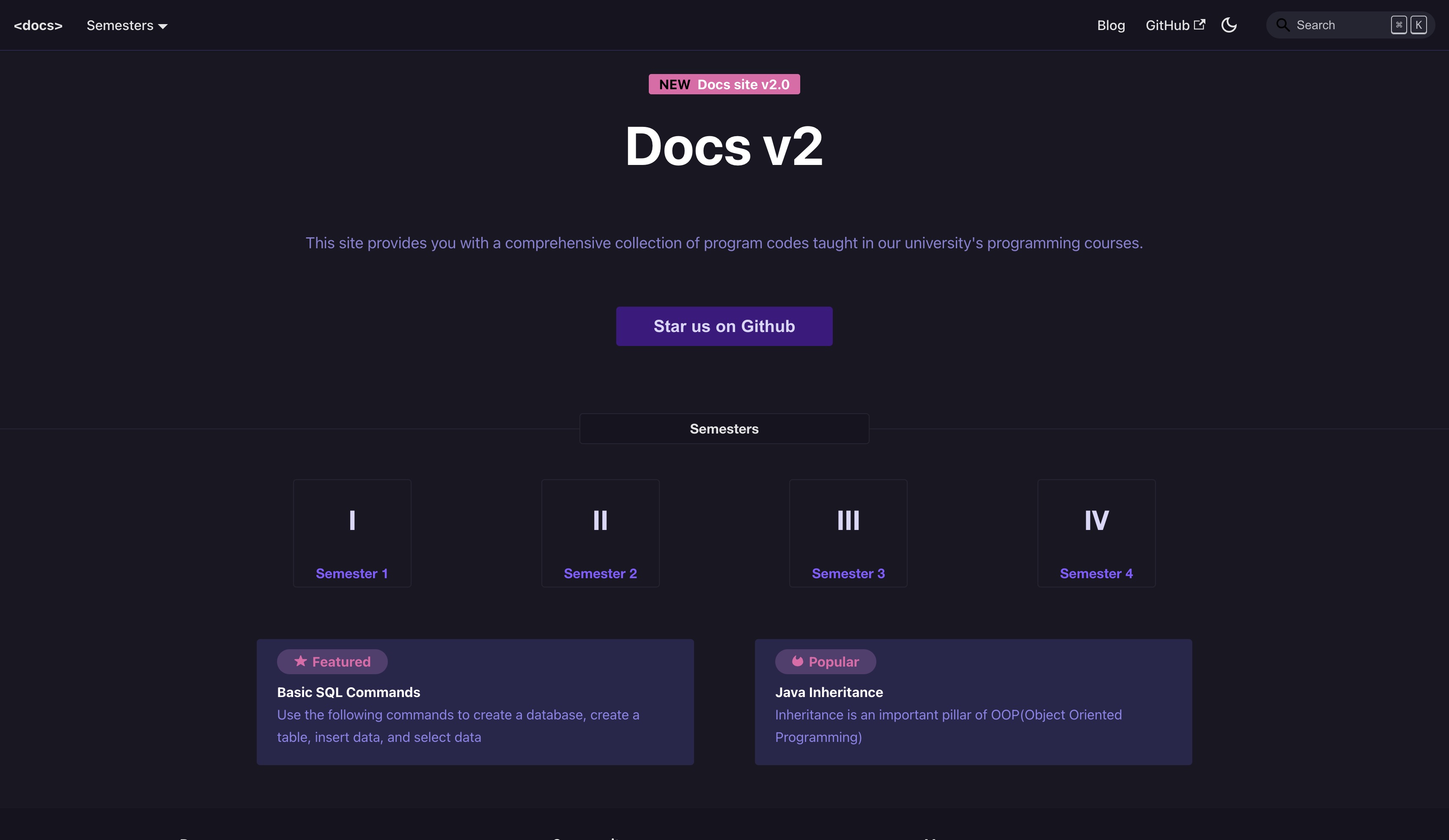 Docs site